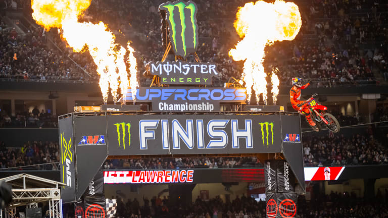 Jett Lawrence roars to Supercross history